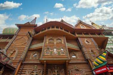 Moskova, Rusya - 15.02.2020: Kremlin in Izmailovo veya İzmailovskiy Kremlin. Mimari kompleks, tarihi müze ve eğlence merkezi