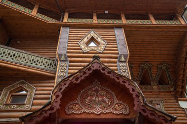 Moskova, Rusya - 15.02.2020: Kremlin in Izmailovo veya İzmailovskiy Kremlin. Mimari kompleks, tarihi müze ve eğlence merkezi