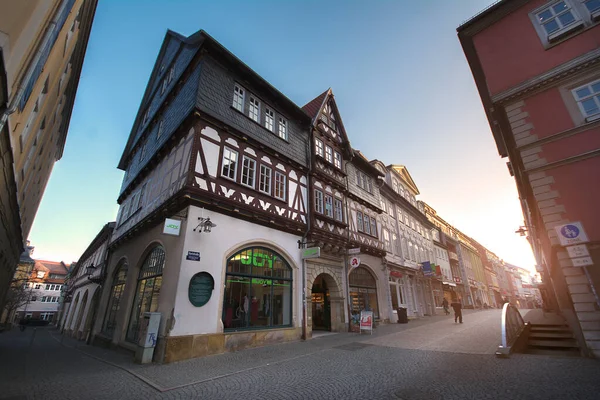 Eisenach Thüringen Tyskland Mars 2019 Stadslandskapet Karlstrasse Morgonen Vacker Gammal — Stockfoto