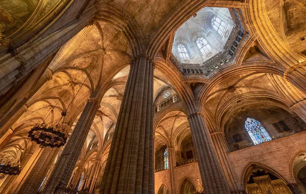 Barcelona Španělsko Listopadu 2019 Interiérové Architektonické Prvky Barcelonské Katedrály Catedral — Stock fotografie