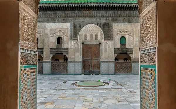 Fes Morocco 2020 Madrasa Bou Inania Medersa Bouanania Interior Reconhecida — Fotografia de Stock