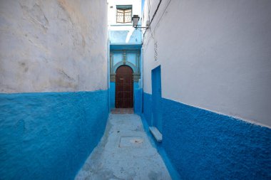 Rabat, Fas. Udayas Kasbah (Kasbah des Oudaias) antik kalesi, UNESCO Dünya Mirası Statüsü ve turistler arasında çok ünlü bir yer.