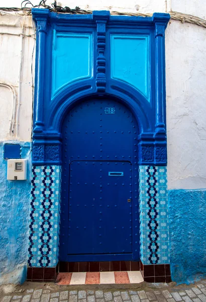 Rabat Marruecos Diseño Tradicional Marroquí Una Antigua Puerta Entrada Madera — Foto de Stock