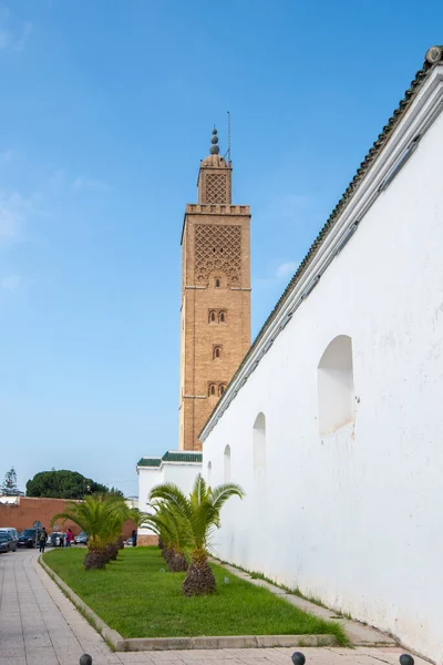 Vue Mosquée Assounna Ave Tachfin Depuis Mohamed Avenue Rabat Par — Photo