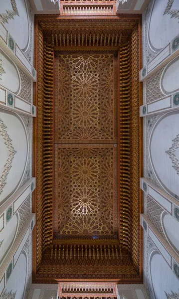 Casablanca Morocco 2020 Hassan Mosque Interior Corridor Columns Arabic Arches — Stock Photo, Image