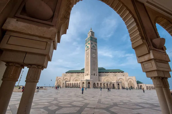 Мечеть Хасана Касабланке Марокко Самая Большая Мечеть Марокко Одна Самых — стоковое фото