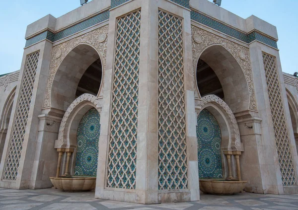 Mesquita Hassan Dia Casablanca Marrocos Maior Mesquita Marrocos Uma Das — Fotografia de Stock