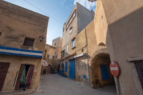 Jadida Marruecos Vista Calle Casas Mazagan Muro Ciudad Alrededor Una — Foto de Stock