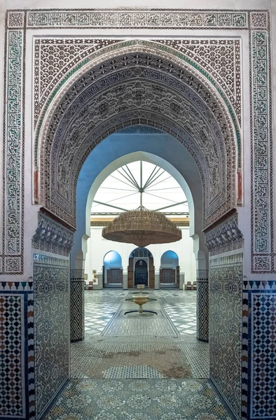 Marrakech Morocco January 2019 Interior Marrakech Museum Located Dar Menebhi — Stock Photo, Image