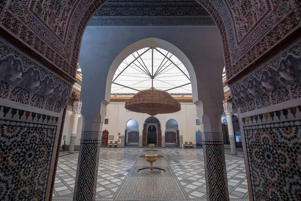 Marrakech Maroko Ledna 2019 Interiér Muzea Marrákeši Paláci Dar Menebhi — Stock fotografie