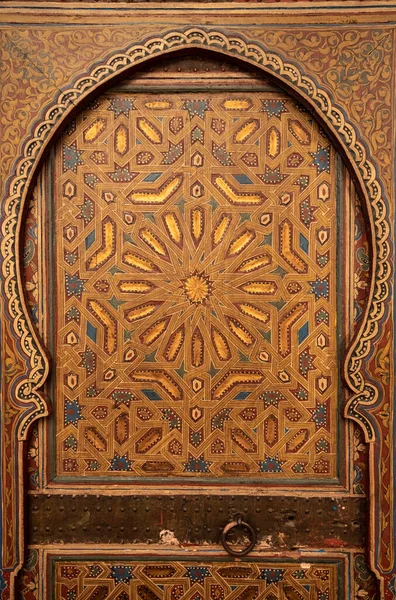 Fès Maroc Fontaine Traditionnelle Détails Ornementaux Dans Médina Fès Fontaine — Photo