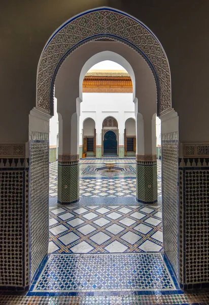 Marrakech Maroko Lipca 2019 Wnętrze Dar Said Muzeum Sztuki Marokańskiej — Zdjęcie stockowe