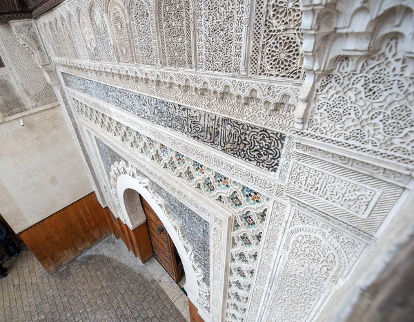 Fes Marocco Novembre 2019 Edifici Tradizionali Bellissime Decorazioni Del Cancello — Foto Stock