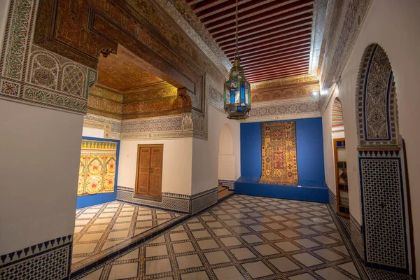 Marrakech Marocco Luglio 2019 Interno Dar Said Museo Arti Mestieri — Foto Stock