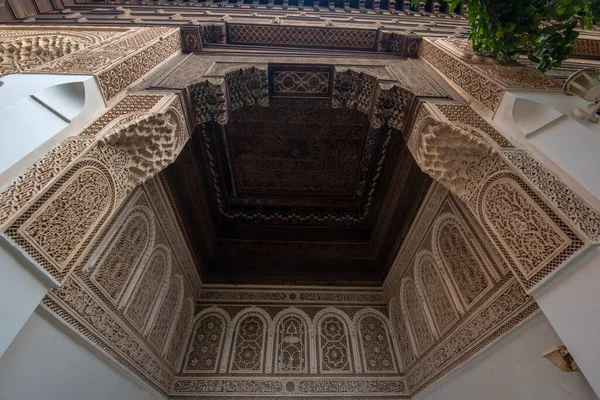 Marrakech Marocco Gennaio 2019 Interno Del Bellissimo Palazzo Bahia Una — Foto Stock