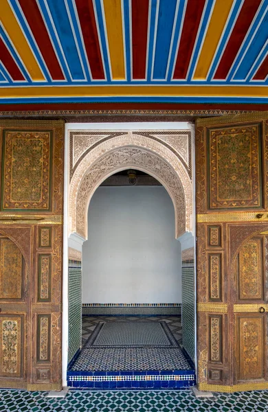 Marrakech Morocco 2020 Uvnitř Paláce Bahia Jedné Hlavních Atrakcí Marrákeše — Stock fotografie