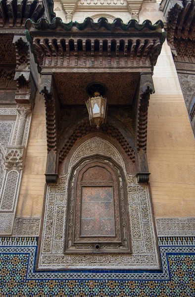 Fes Morocco November 2019 Detail Ornaments Window Sidi Ahmed Tijani — Stock Photo, Image