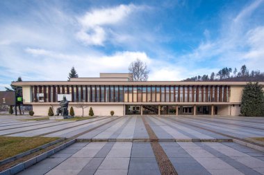 TRYAVNA, BULGARIA - 6 Şubat 2019: Tarihi Tryavna kasabası, Gabrovo bölgesi. 