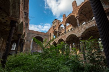 The ruins of the old abandoned Synagogue in Vidin, Bulgaria. Located near the Baba Vida Fortress. One of the largest Jewish temples in Bulgaria. clipart