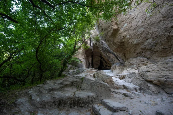 Πέτρες Και Σπήλαια Στη Μαδάρα Της Βουλγαρίας Κοντά Στον Αναβάτη — Φωτογραφία Αρχείου