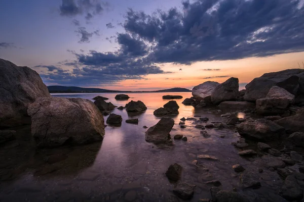 Beautiful Cloudy Sunset Stony Part South East Black Sea Coast — Stock Photo, Image