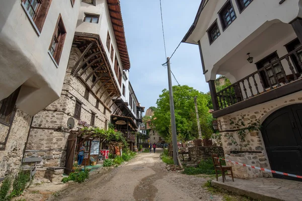 Melnik Bulgarie Anciennes Maisons Bulgares Traditionnelles Melnik Petite Ville Bulgare — Photo