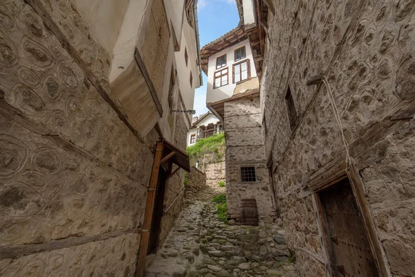 Melnik Bulgarie Anciennes Maisons Bulgares Traditionnelles Melnik Petite Ville Bulgare — Photo