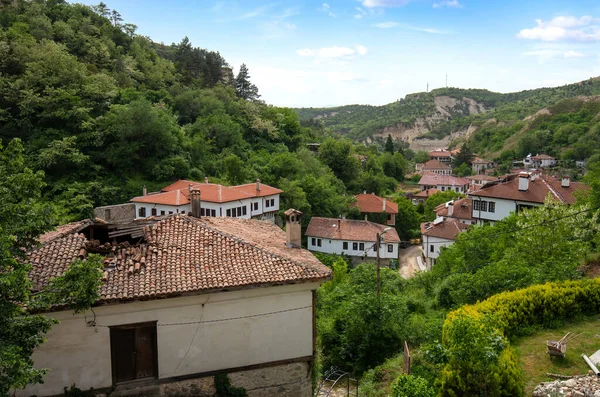 Melnik Bulgarien Traditionelle Alte Bulgarische Häuser Melnik Der Kleinsten Bulgarischen — Stockfoto