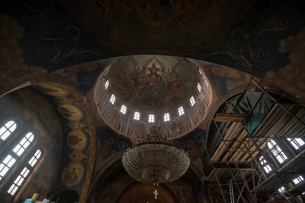 Sandanski Bulgarie 2020 Intérieur Église Orthodoxe Saint Georges Coupole — Photo