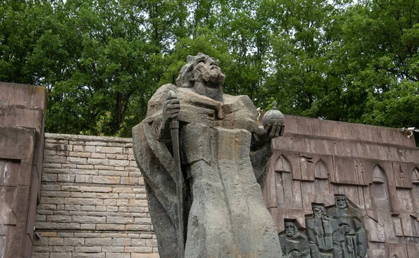 Monumento Fortaleza Medieval Del Zar Búlgaro Samuil Cerca Aldea Kliuch —  Fotos de Stock