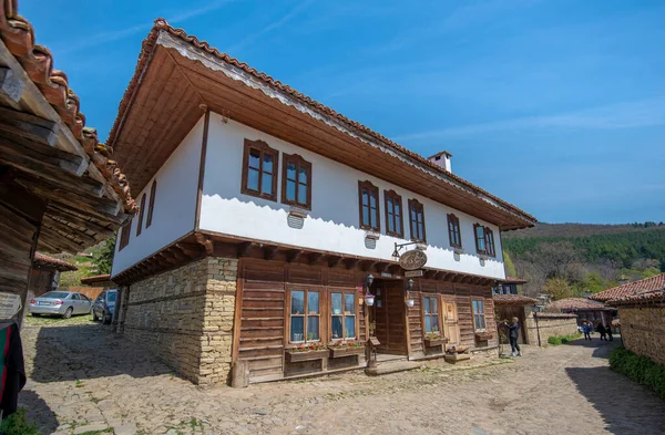 Zheravna Kotel Bułgaria Maja 2019 Rezerwat Architektoniczny Domów Rustykalnych Wąskich — Zdjęcie stockowe