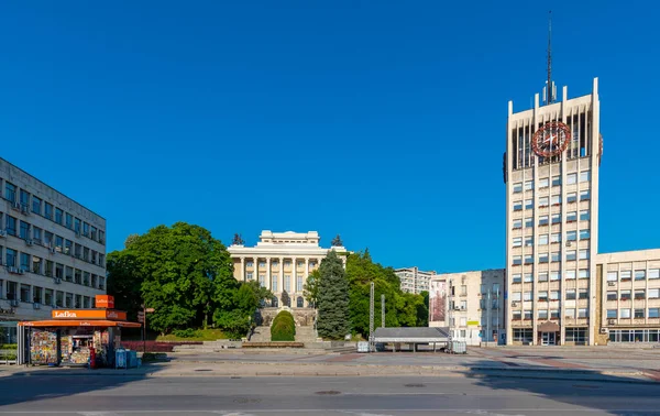 Габрово Болгарія Серпня 2019 Будівля Муніципалітету Габрово Годинникова Вежа Старий — стокове фото