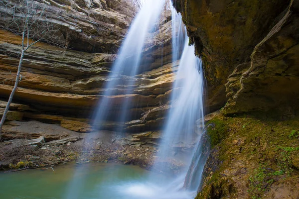 Golden Waterfall Village Ivancha Bulgaria Waterfall Named Because Golden Colored — Stock Photo, Image