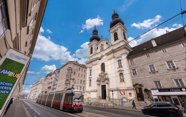 Vídeň Rakousko Ledna 2020 Kostel Nejsvětější Trojice Známý Jako Bílí — Stock fotografie