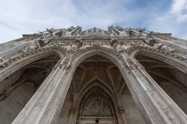 Słynny Neogotycki Kościół Wotywny Votivkirche Ringstrasse Drugi Wysokości Kościół Wiedniu — Zdjęcie stockowe