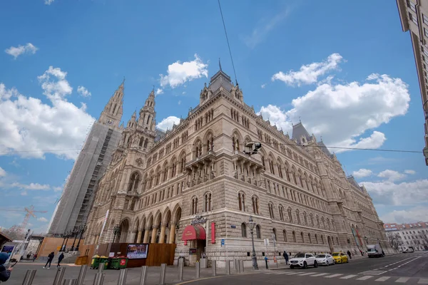 Vienna Áustria 2020 Wiener Rathaus Prefeitura Wien Câmara Municipal Estilo — Fotografia de Stock