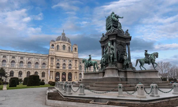 Vienna Austria 2020 Maria Theresia Monument Maria Theresien Denkmal Front — Stock Photo, Image