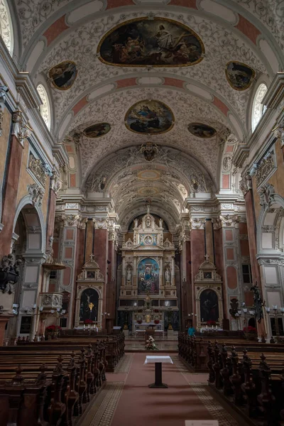 Вена Австрия 2020 Внутренняя Часть Базилики Малая Приходская Церковь Шоттенштифта — стоковое фото