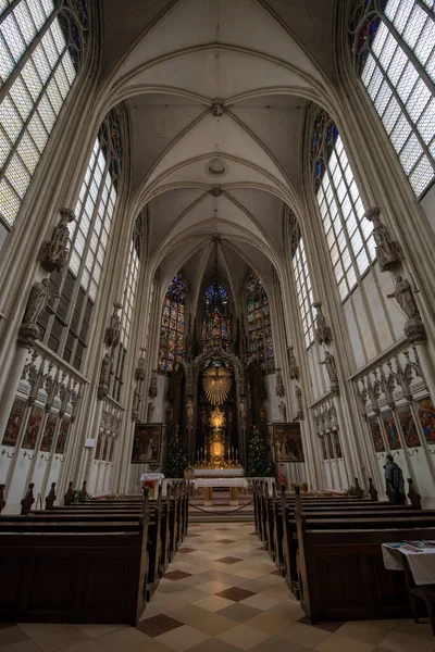 Vídeň Rakousko 2020 Interiér Kostela Marie Gestade Slavný Gotický Katolický — Stock fotografie
