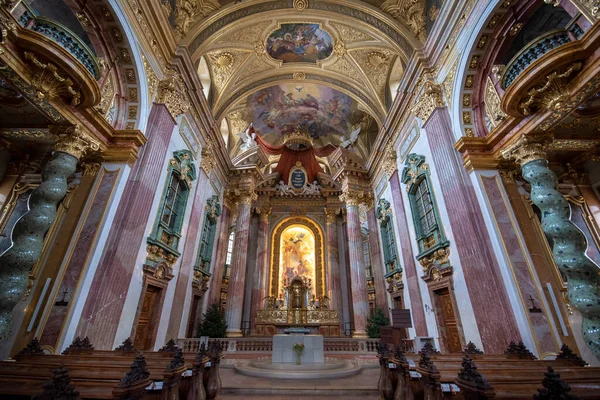 Viena Áustria 2020 Igreja Jesuíta Jesuitenkirche Interior Também Conhecida Como — Fotografia de Stock