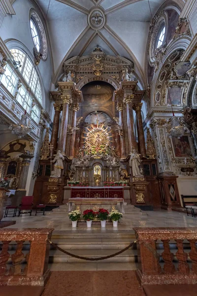 Viena Austria 2020 Interior Iglesia Franciscana Dedicado San Jerónimo San — Foto de Stock