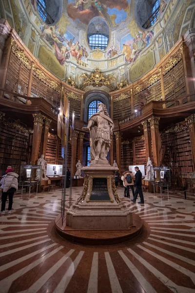 Viena Austria 2020 Interior Biblioteca Nacional Austria Situada Ala Neue — Foto de Stock