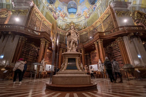 Viena Austria 2020 Interior Biblioteca Nacional Austria Situada Ala Neue — Foto de Stock