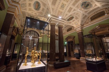Viyana, Avusturya - 15.02.2020: Sanat Tarihi Müzesi (Kunsthistorisches Museum). Wien 'deki en büyük ve en eski müze. Barok Sarayı