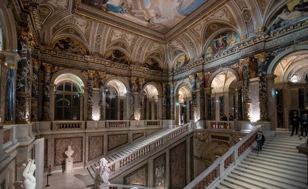 Vídeň Rakousko 2020 Interiér Muzea Dějin Umění Kunsthistorisches Museum Největší — Stock fotografie