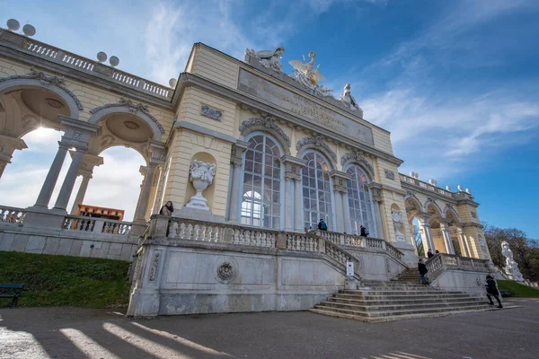 Vídeň Rakousko 2020 Gloriette Velké Parterní Zahradě Schoenbrunnského Paláce Schloss — Stock fotografie