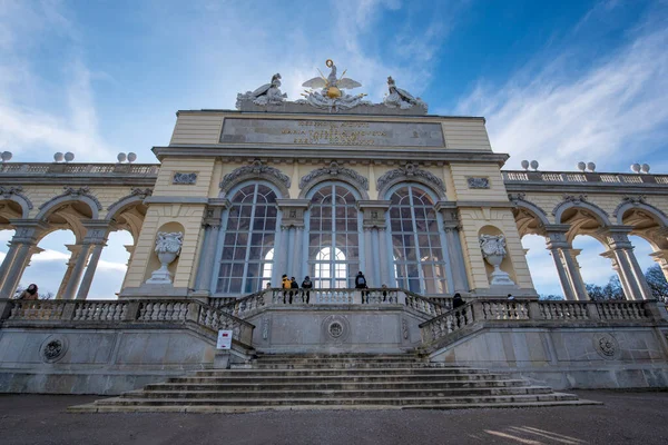 Vídeň Rakousko 2020 Gloriette Velké Parterní Zahradě Schoenbrunnského Paláce Schloss — Stock fotografie