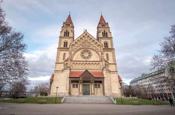 Sankt Franciskus Assisi Kyrkan Wien Österrike Även Känd Som Kejsarens — Stockfoto