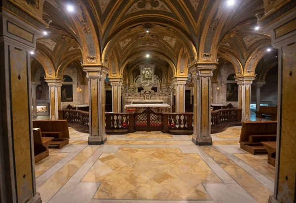 Bari Puglia Itália Março 2019 Interior Cripta Catedral Bari Italiano — Fotografia de Stock