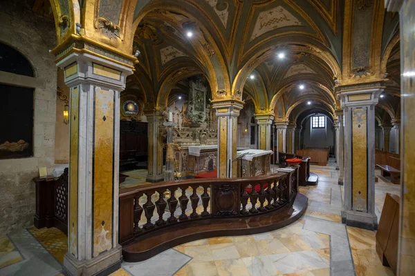 Bari Puglia Itália Março 2019 Interior Cripta Catedral Bari Italiano — Fotografia de Stock